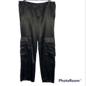 Vintage Y2K Vivienne tam low rise silk cargo pants